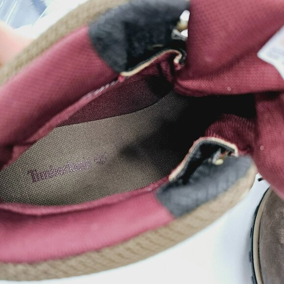 Timberland Womens Norwood Mid Waterproof Boots 11 Brown Leather Hiking Outdoor - Picture 3 of 13